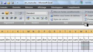 Excel 2007  Mise en forme conditionnelle des weekend avec les fonctions JOURSEM et OU [upl. by Zach49]