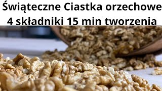 Świąteczne ciasteczka orzechowe 4 składniki Każdy zrobi w domu [upl. by Elehcar386]