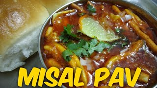 misal pav recipe  matki misal  tasty misal puneri missal recipe [upl. by Barclay]