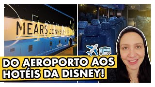 MEARS CONNECT TRANSPORTE ENTRE O AEROPORTO DE ORLANDO E OS HOTÉIS DA DISNEY [upl. by Dusen]