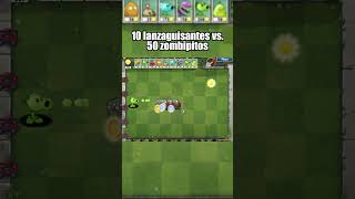 10 lanzaguisantes vs 50 zombipitos pvz plantasvszombis [upl. by Lundell]