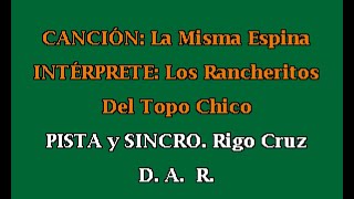 La Misma Espina  Los Rancheritos Del Topo Chico  KARAOKE COMPLETO [upl. by Kenny]