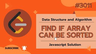 Find If Array Can Be Sorted Leetcode  Leetcode Question 3011  EasyHindi  Javascript [upl. by Evvy646]