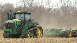 2021 Spring Field Work  John Deere 9RT High Speed Disking  Ontario CANADA [upl. by Ekusoyr]