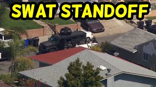 Live SWAT Standoff Barricaided San Diego California [upl. by Marla]