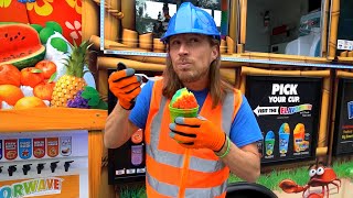 Handyman Hal visits a Kona Ice Truck Learn colors [upl. by Edelson824]