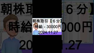 退職金で老後のために株デイトレード実況 2024年11月27日 【6分損切】時給－３００００円 [upl. by Brill754]