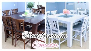 COMO RENOVAR UN COMEDOR  COMO PINTAR Y TAPIZAR UN COMEDOR transformaciondemicomedor [upl. by Aisilef]