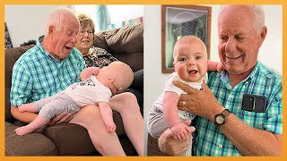 GRANDPARENTS MEET GRANDCHILD FOR THE FIRST TIME  EMOTIONAL SURPRISES [upl. by Crispin]