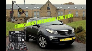 KIA SPORTAGE Changement du mecanisme lève vitre arriere droit [upl. by Rockie]