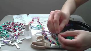 How to make a Rosary for the Sanctity of Human Life Ladder Rosary with Pony Beads [upl. by Einnor]