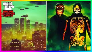 NEW Halloween Weather SKELETON Outfit FREE Clothing Mask UFO GTA 5 DLC 2024 GTA Online Update [upl. by Paquito735]