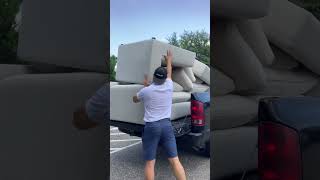 Loading a 5 piece sectional by myself couchflipping couchflipp sidehustle [upl. by Annie626]