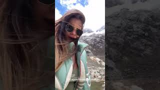 ALEJANDRA BAIGORRIA ENAMORADA DE LAS LAGUNAS DE HUARAZ A PESAR DEL FRIO INTENSO [upl. by Ecyla699]