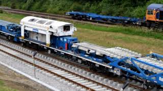 Trains on the ECML Laying sleepers at Glinton Junction VN186 [upl. by Nohtahoj143]