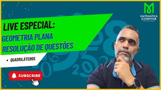 LIVE  RESOLUÇÃO DE QUESTÕES SOBRE QUADRILÁTEROS [upl. by Enelyam]