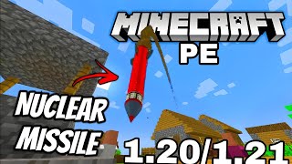 MINECRAFT PE 121120 MISSILE ADDON  MINECRAFT 121120 MISSILE ADDON  121120 MISSILE ADDON [upl. by Azal387]