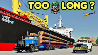 Logging and Hauling Massively Tall Trees  FS 22 Gameplay [upl. by Toffic]