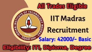 IITM New Recruitment 2024  IITM New Vacancy online form 2024  IIT Madras Online Form 2024 iitm [upl. by Notelrac]