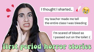 reading horror stories about getting your period for the first time the tea  Just Sharon [upl. by Obmar582]