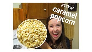 Gooey Caramel Popcorn  Delicious [upl. by Haletta]