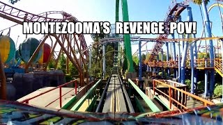 Montezoomas Revenge Roller Coaster POV Knotts Berry Farm Schwarzkopf Shuttle Loop [upl. by Damian]