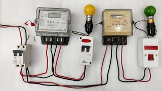 2 sub meter connection kaise kare  single phase meter connection in hindi  energy meter connection [upl. by Etteloiv497]