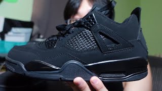 Jordan 4 Black From DHGate  Review  On Foot [upl. by Medardas]