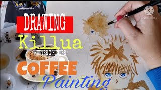 Drawing Killua with Coffee painting Hunter x hunter [upl. by Gilles]