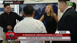 25 privados de libertad estudian la carrera de derecho desde el penal de Palmasola [upl. by Warring754]