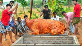 500 Kg WHOLE BEEF ROAST  6 Hours Roasting a Whole Buffalo Tandoor  Beef Mandhi Recipe [upl. by Starlin667]