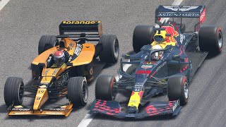 Max Verstappen vs Jos Verstappen  Red Bull 2020 vs Arrows 2000 at Monza [upl. by Adella]