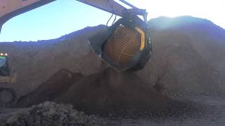 MBS23 Screening Bucket Removing River Rock from Soil [upl. by Phiona705]