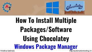 2 How to install multiple packages or Software using ChocolateyChocolatey Windows Package Manager [upl. by Atrebla364]