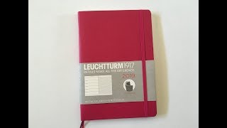 Leuchtturm 1917 Weekly Planner Notebook Review Pros Cons and Pen Test [upl. by Novyat]