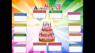 CalendárioAlunos Aniversariantes [upl. by Eislel637]