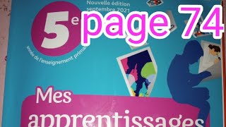 Communication et actes de langagepage 74mes apprentissage en français 5 AEP [upl. by Okubo783]