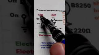 2nd P Channel Enhancement Mode MOSFET Switch BS250 electronics diy howto [upl. by Yltneb827]