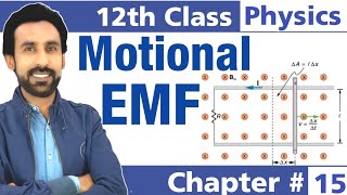 Motional EMF in URDU Hindi  12th Class Physics  Chapter 15 [upl. by Akina746]