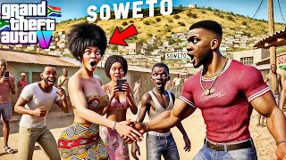 😱Franklin Meets His Africans Cousin Wife In South AfricaGTA 5 Real Life Mod Remastered [upl. by Cornie]