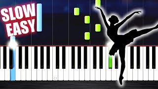 Tchaikovsky  Swan Lake Theme  SLOW EASY Piano Tutorial by PlutaX [upl. by Leodora255]