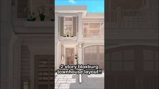 FREE bloxburg house LAYOUT 2 story townhouse✨☁️ bloxburg roblox shorts robloxbloxburg [upl. by Senhauser624]