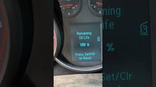 Chevy Cruze Reset Oil Change Life Monitor [upl. by Jacob136]