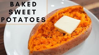 HOW TO BAKE SWEET POTATOES PERFECTLY  BAKED SWEET POTATO RECIPE shorts [upl. by Eversole]