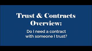 Contract Essentials Don’t Rely on Trust [upl. by Yalhsa516]