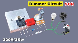 DIY AC Regulator circuit Diagram tutorial Smoothly working 2000 watt Regulator [upl. by Pyszka355]