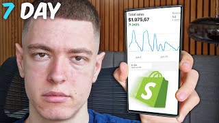 I Tried Shopify Dropshipping For 7 Days Realistic Results [upl. by Annaek]