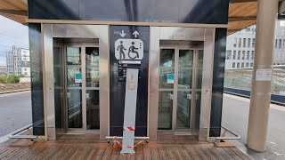 2 Kone Monospace KSS 140 elevators  Rosa Parks RER station Paris France 🇫🇷 [upl. by Landri]