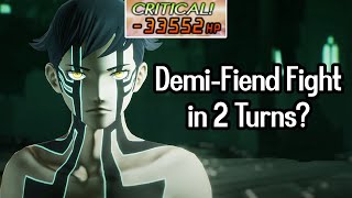 SMT V  Beating DemiFiend in 2 Turns Hard [upl. by Jarib637]