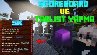 MİNECRAFT  RESİMLİ SCOREBOARD VE TABLİST YAPIMI  İTEMSADDER PLUGİN [upl. by Girard]